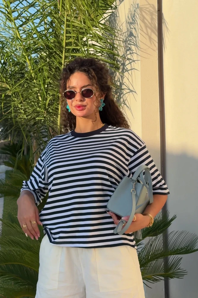Striped Boxy fit T-shirt